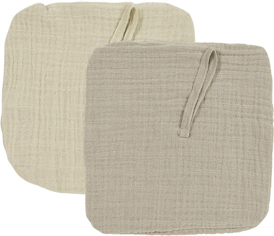 Meyco baby uni speendoek - 2-pack - pre-washed hydrofiel - soft sand sand