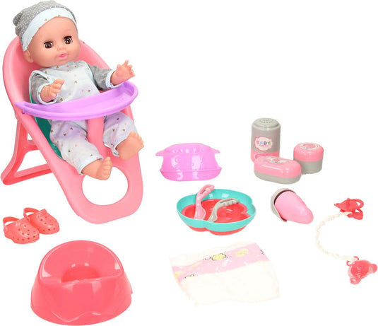 Lobbes speelgoed bv deluxe poppenset etenstijd