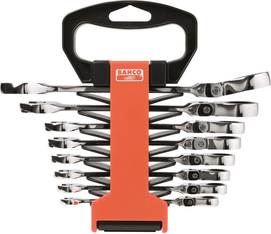 Bahco 41rm sh8 ring-ratelsleutelset met gewricht, metrisch 8-delig