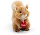 Trudi - no knuffel eekhoorn 15 cm - handgemaakt in italie - zacht pluche - knuffeldier voor jongens en meisjes - rood bruin - 9x12x15 cm maat xs