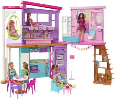 Barbie malibu huis - huis - 2 verdiepingen met meubels