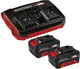 Einhell 18 v 4.0 ah power x-change starter kit - 2x 4.0 ah accu en duo-lader - universeel voor alle power x-change machines