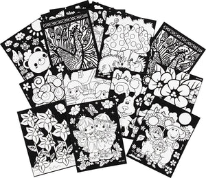 Creativ company velour plaatjes, afm 25x19 cm, 16 assorti