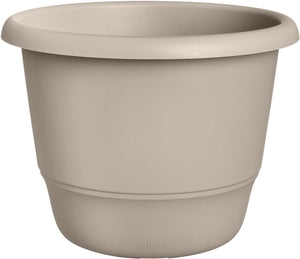 Elho amiga rond 55 - grote bloempot voor binnen buiten - 100% gerecycled plastic - ø 55 x h 41.3 cm - paddenstoel beige