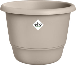 Elho amiga rond 40 - bloempot voor binnen buiten - 100% gerecycled plastic - ø 39.0 x h 29.3 cm - paddenstoel beige