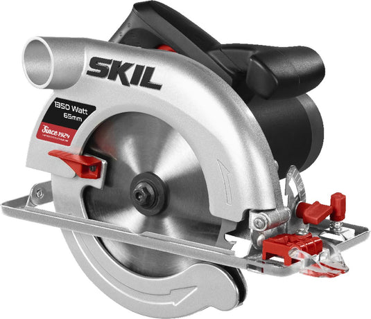 Skil cirkelzaag 1350w - zaagcapaciteit 65mm - stalen zaagblad - cirkelzaagmachine - breedtegeleider - met zaaglijnvizier - 18 tanden cirkel zaagblad - 5765 aa