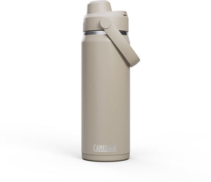Camelbak thrive chug drinkfles - 600 ml - rvs - met draaidop - isolatie waterfles - beige (stone)