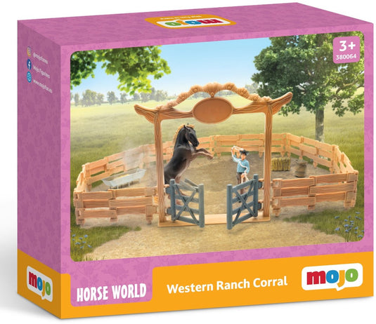 Mojo farmland western ranch met paard en cowboy speelset - 380064