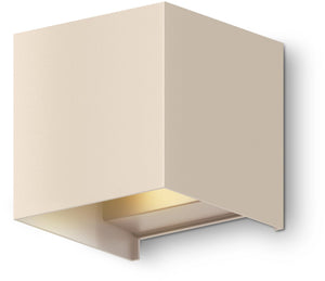 Calex bari wandlamp - buiten binnen - warm wit up down licht - verstelbare lichtstraal - waterdicht - zandkleur