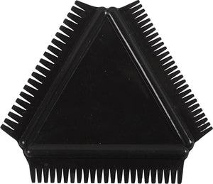 Creativ company structuurkam - rubber textuur kam - zwart - voor creatieve effecten en diy projecten - afmeting 9 cm - 1 stuk