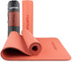 Tunturi yoga mat 8mm - pilates mat - extra dikke fitness mat - 183x61x0,8 cm - incl draagtas - ecologisch materiaal - eenvoudig te reinigen - rosé goud