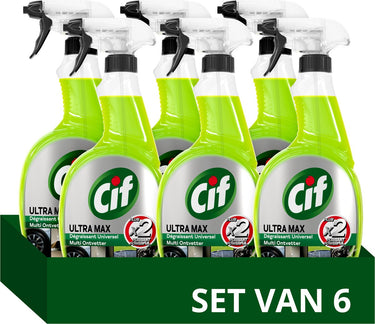 Cif ultra max - degreasing spray - citroen - 6 x 750ml - voordeelverpakking