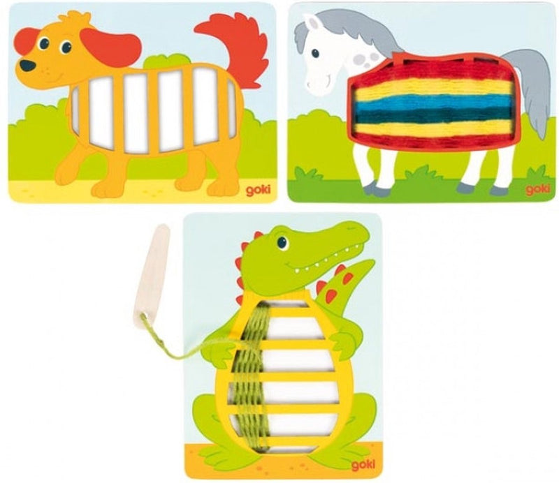 Load image into Gallery viewer, Goki houten weefpuzzels, 3st.
