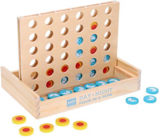 Petit collage houten spel - educatief dag en nacht speelgoed.