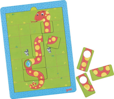Goki magneetspel - hongerige slangen - 20x27,5cm - 31 delen - 3 jaar