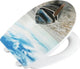 Wenko wc bril boat - thermoplast hoogglans - easy-close softclose sluiting - fix-clip bevestiging afklikbaar in rvs - belastbaar tot 350 kg - toiletbril decor - toiletzitting met print