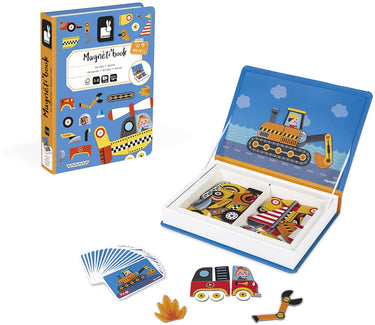 Janod - magnetibook - racers - magneetboek speelset