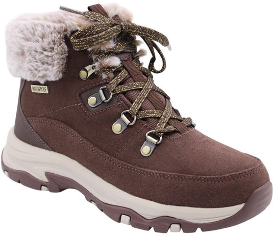 Skechers trego - snow worries dames wandelschoenen - chocolate
