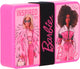 Merkloos sans marque lunchbox broodtrommel barbie roze kunststof voor school.