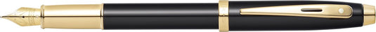 Sheaffer vulpen 100 - e9322 - f - glossy black gold tone