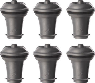 Vacuvin vacu vin wijnstoppers set van 6 – reserve afsluitdoppen voor wine saver – herbruikbaar – grijs