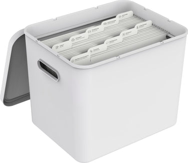 Rotho my paper archiefdoos a4, documentenorganizer met inhangers, 40x29,2x29,8 cm, wit