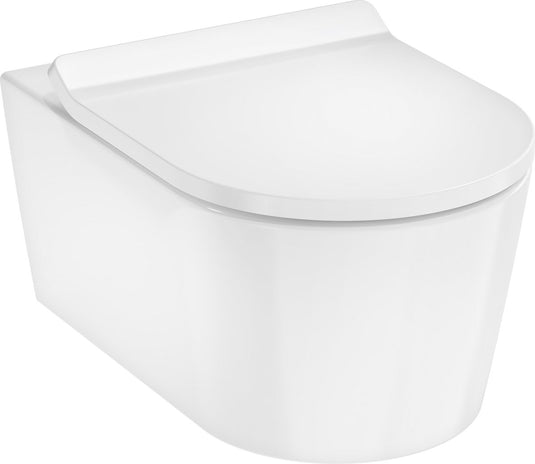 Hansgrohe elupura s - hangend toilet met softclose zitting, rimless, aquahelix flush, ecosmart, wit 60344450