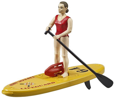 Bruder bworld lifeguard met stand up paddle board - vanaf 4 jaar - 62785