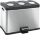 Eko - rejoice recycling pedaalemmer 12+12+12 liter - stainless steel plastic - mat rvs - prullenbak
