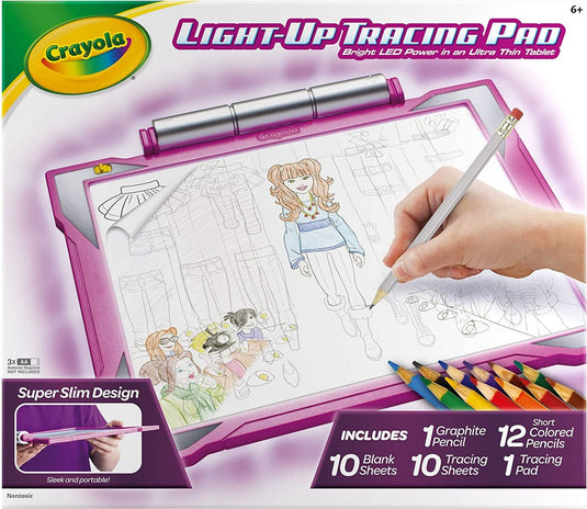 Crayola - hobbypakket - lichtgevend tekenbord voor kinderen - 12 kleurpotloden
