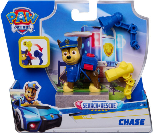 Paw patrol - search rescue - chase-heldenactiefiguur met 2 verwisselbare gereedschappen
