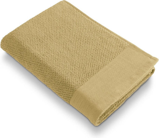 Walra badlaken soft cotton popcorn - geel - 70x140