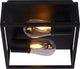 Lucide carlyn - plafonnière (plafondlamp) badkamer - 2xe14 - ip54 - zwart