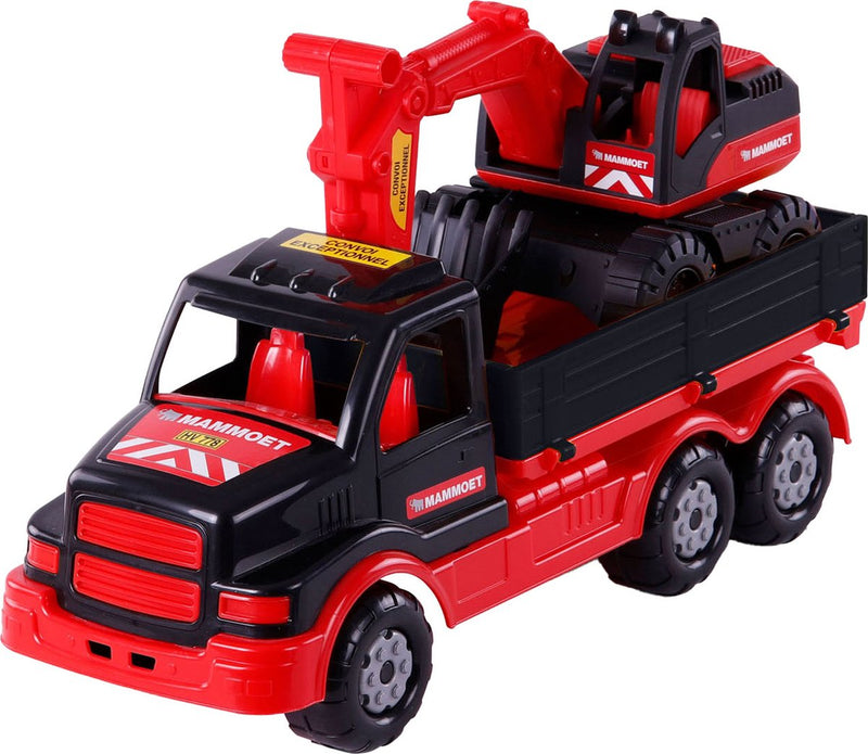 Load image into Gallery viewer, Cavallino mammoet torpedo vrachtwagen met graafmachine, 44,5cm
