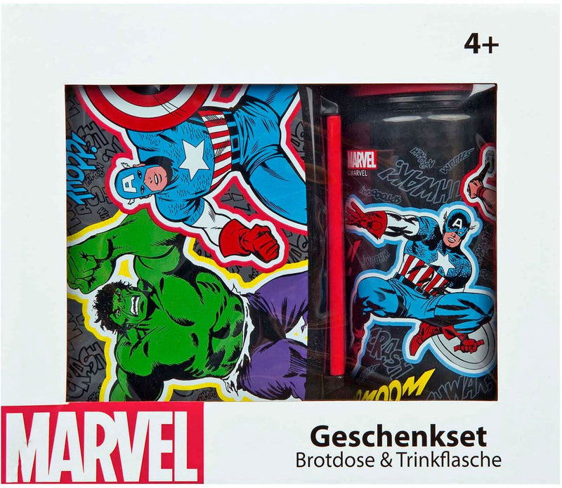 Load image into Gallery viewer, Undercover broodtrommel en drinkbeker set marvel avengers lunchset.
