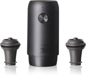 Vacuvin vacu vin elektrische wine saver – vacuümpomp voor wijn – inclusief 2 wijnstoppers – oplaadbaar via usb-c