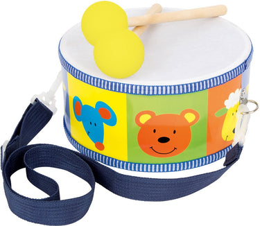 Small foot - houten trommel dieren met stokken, 3dlg.