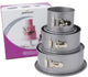 Patisse -springvorm 3 delige set stapeltaart - silver top