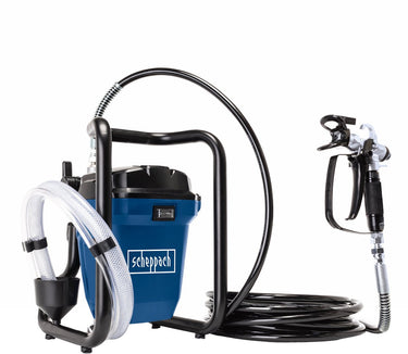 Scheppach airless elektrische verfspuit ptsa350 - voor het gelijkmatig aanbrengen van verf op verschillende oppervlakken - rechtstreekse aanzuiging uit de verfemmer