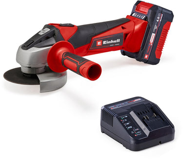 Einhell accu haakse slijper tc-ag 18 115 li kit - power x-change - 18 v li-ion - ø115 mm - 8.500 t min - max. snijdiepte: 28 mm - incl. 1x 4.0 ah accu en lader