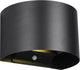 Rl live your light reality talent - wandlamp - zwart mat - incl. 2x smd 1w - oplaadbaar - draadloos - beweginssensor - schemeringssensor - accuvoeding - buitenverlichting - ip44
