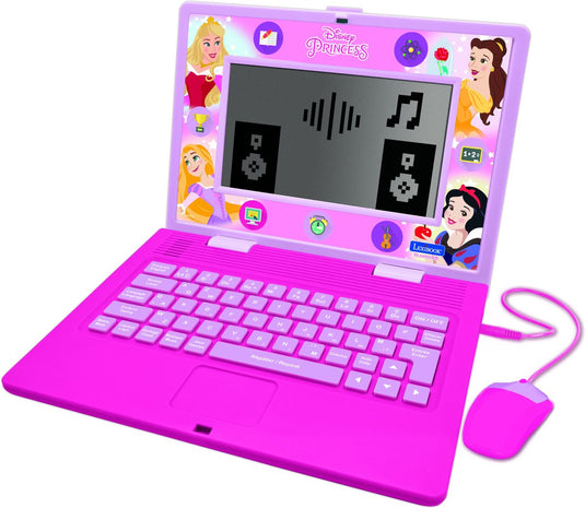 Lexibook disney princess tweetalige educatieve laptop met 170 activiteiten (85 in elke taal) 6,7 scherm en fr