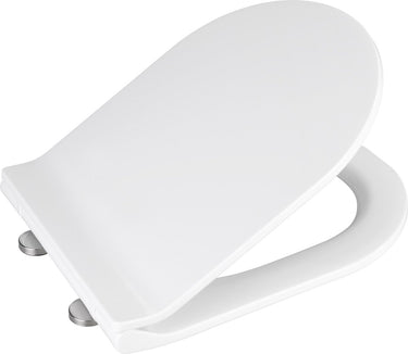 Wenko wc bril habos - wit thermoplast - easy-close softclose sluiting - fix-clip bevestiging afklikbaar in rvs - toiletbril - toiletzitting - wit