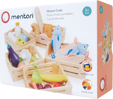 Mentari mandje - vissen - 14,5x10,5x5cm - 6 delen - 3 jaar
