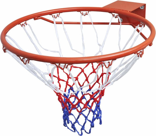 Dunlop basketbalring - metaal - inclusief net en bevestigingsmateriaal - ø ring circa 45 cm