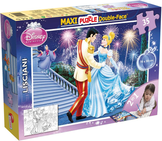 Lisciani - assepoester - double face - puzzel maxifloor - 35 stukjes