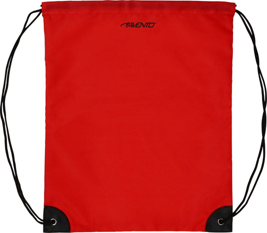 Avento rugzak met trekkoorden - rood - 35 x 43 cm - verstevigde hoeken