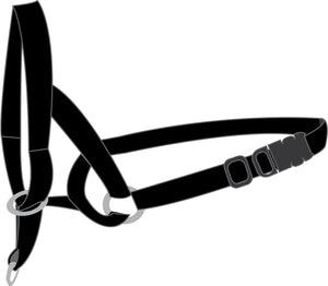 Flamingo easy leader - hoofdhalsband honden - halsband easy leader zwart m 42-55cm 15mm - 1st - 117278 - 1st