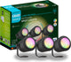 Calex smart outdoor 24v tuinverlichting - set van 3 slimme grondspots - rgb en warm wit licht - zwart