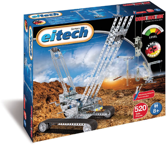 Eitech constructieset hijskraan staal zilver 522-delig